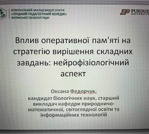 Вплив оперативної  пам’яті на стратегію вирішення складних завдань: нейрофізіологічний аспект